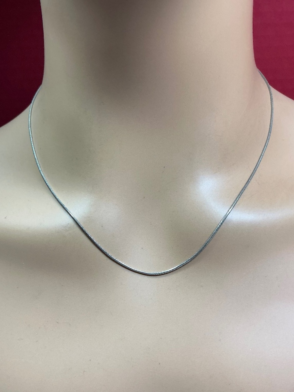 Sterling Silver Snake 🐍 Chain / Necklace. 18 inches long